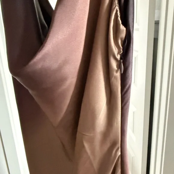 12th Tribe Dolce Mocha Ombre Cowl Neck Maxi Dress - Picture 5 of 6